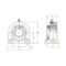 Ami Bearings SINGLE ROW BALL BEARING, 1'' KANIGEN ACCU-LOC BLACK TAPPED BASE PILLOW BLOCK UETBL205-16MZ20B - alternate 3